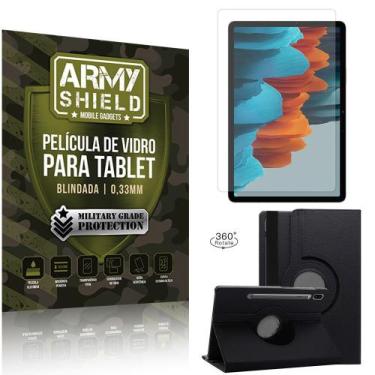 Imagem de Kit Capa Giratória + Película de Vidro Galaxy Tab S7 Plus 12.4' T970 -