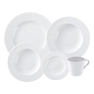 Imagem de Aparelho de Jantar e Chá 20 Peças Tramontina - Porcelana Branco Redond