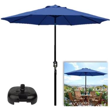Imagem de Ombrelone com Base para Piscina 3 metros guarda sol Articulado com Man