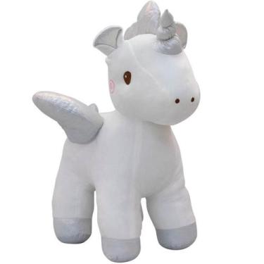Imagem de Unicórnio Branco Com Asas 51.5cm - Pelúcia - Fofy Toys