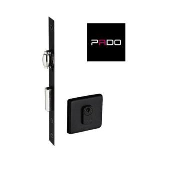 Imagem de Fechadura Rolete Porta Pivotante Pado Preta Preto Máquina