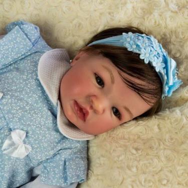 Imagem de Boneca bebe menina mama e faz xixi de verdade com acessórios - BABY RE