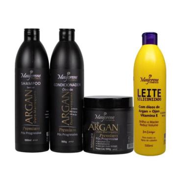 Imagem de Kit Pós Progressiva Argan Ouro Marroquino com Leite Siliconizado Prote