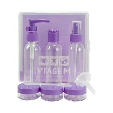 Imagem de Kit de frascos organizadores viagem roxo - Made Basics