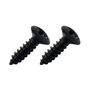 Imagem de Kit 2 Parafuso Escudo 3mm x 12mm Guitarra Baixo Preto - Ronsani