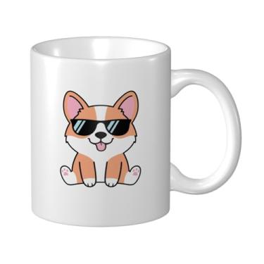 Imagem de Wisedeal Caneca de café Corgi Dog, novidade presentes de aniversário de Natal, xícara de chá para pai, mãe, tio, tio, amor, cachorro, homens, mulheres, amigos, colegas de trabalho, escritório, casa,