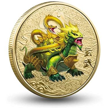 Imagem de Gimilang Chinese Ancient Mythical Creatures Lucky Coin Lottery Ticket Scratcher Tool (Black Tortoise)