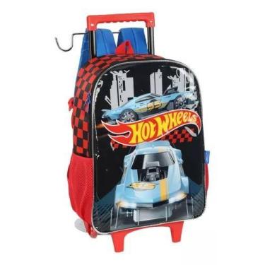 Imagem de Mochila Escolar  Com Rodinhas Hot Wheels Original  Luxcel,  Modelo 2