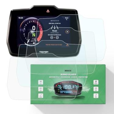 Imagem de Mogico Kit protetor de tela de painel de vidro nano de acessórios de motocicleta para Triumph Tiger 900 GT Rally (Pro) 2024-2025 / Tiger 1200 GT Rally (Pro/Explorer) 2022-2024 (2 x ultra transparentes