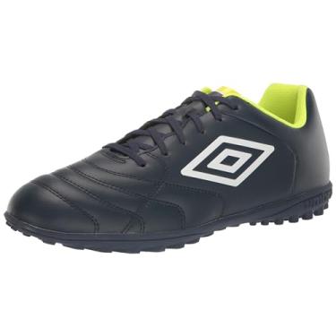 Imagem de Umbro Tênis masculino Classico Xi Tf Soccer Turf, Azul marinho/branco/amarelo seguro, 45