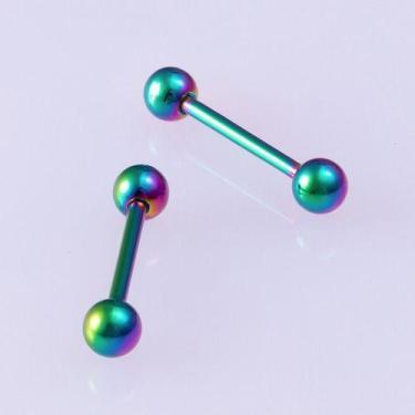 Imagem de Piercing De Língua Barbell Aço Cirúrgico 316l - 1 Pç - De Castro joias