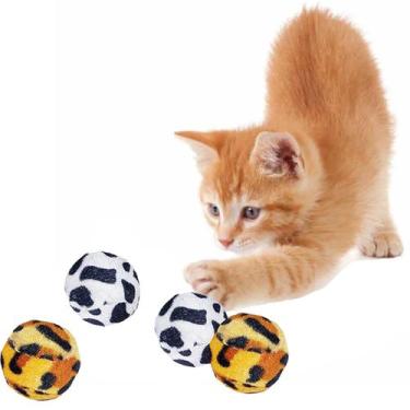 Imagem de Combo Kit Com 4 Unidades Bolinhas Interativas Brinquedo para Gatos Cãe
