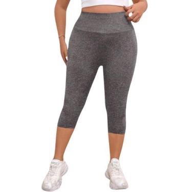 Imagem de Calça Capri Corsário Wolfox Plus Size Cintura Alta Tecido Suplex Femin