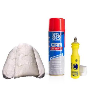 Imagem de Marcador Industrial & Limpa Contato Car 80 & Estopa de Algodão 2Kg - T