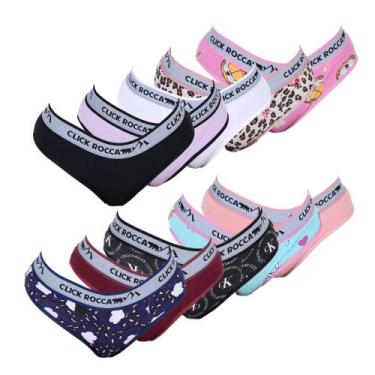 Imagem de Kit 10 Calcinhas Cintura Alta Algodão Rocca - Click Mais Bonita , Sort