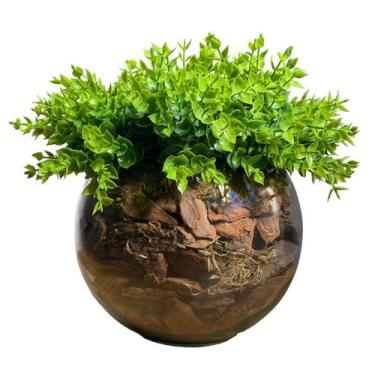Imagem de Arranjo Centro de Mesa Verdinho Artificial Completo - Decore Fácil Sho