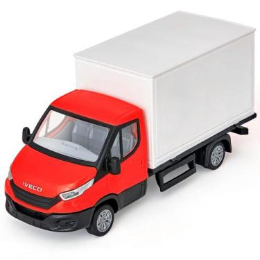 Imagem de Mini Caminhão Iveco Daily Miniatura Abre Porta Baú Usual Brinquedos, V