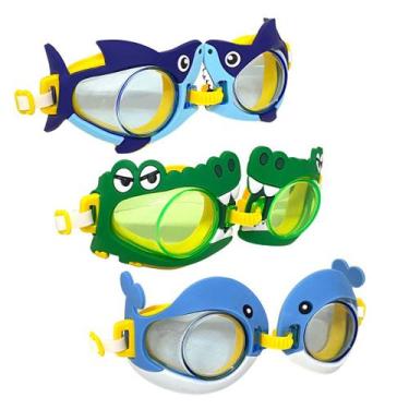 Imagem de Óculos De Natação Infantil Alça Ajustável Personagem Piscina Mergulho 
