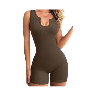 Imagem de Macacão Fitness Feminino - Sem Mangas, Casual, para Primavera/Verão, B