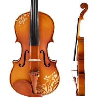 Imagem de Violino acústico 4/4 feito à mão para estudantes, apresentações para iniciantes, violino de estudante