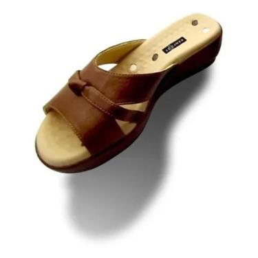 Imagem de Sandália Confortável feminina Magnética bem estar Kenfoot, Marrom, 35