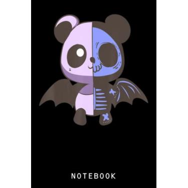 Imagem de Panda Bat Skull Skeleton Cute Pastel Goth Kawaii Anime Journal Notebook: College Ruled Lined 6"x9" - 120 Pages, Cute Kawaii Anime Journal Or Notepad ... And Writing, Gift For All Anime Lovers