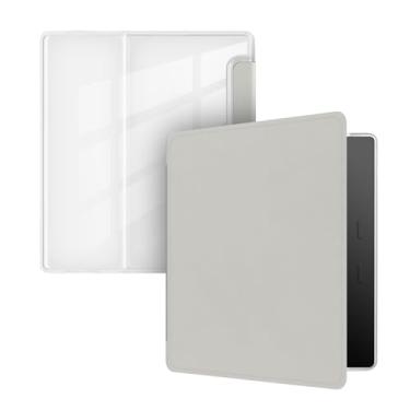Imagem de enoxboo Capa para de 7 Polegadas Kindle Oasis 10ª/9ª 2019/2017, Capa Traseira de TPU Ultratransparente, Macia e leve com Função de Despertar/Dormir Automático, Modelo nº S8IN4O/CW24WI