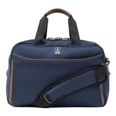 Imagem de Travelpro Crew Classic Bagagem macia leve, bolsa de viagem sob o assento, masculina e feminina, azul patriota, Patriota Blue, Bolsa tiracolo clássica leve e macia para viagem sob o assento