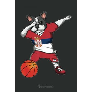 Imagem de Dabbing French Bulldog Serbia Basketball Fans Sport Notebook: A blank lined basketball notebook 6x9 in 110 Pages that makes a fun basketball gift for ... women's basketball, team basketball gifts