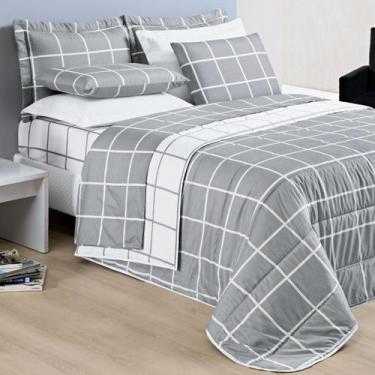 Imagem de Conjunto Infantil Solteiro Xadrez 200 Fios Dupla Face 02Pecas AUSTIN -