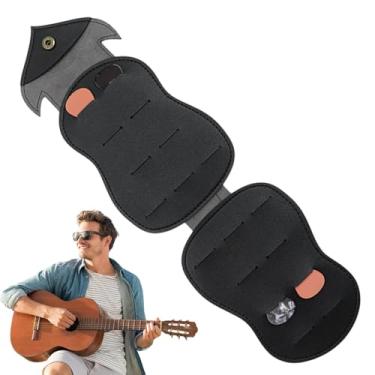 Imagem de Estojo para palheta de guitarra coruja, Estojo porta palheta para guitarra | Suporte para palhetas de guitarra elétrica em formas de animais - Caixa portátil do organizador das picaretas, saco de arma