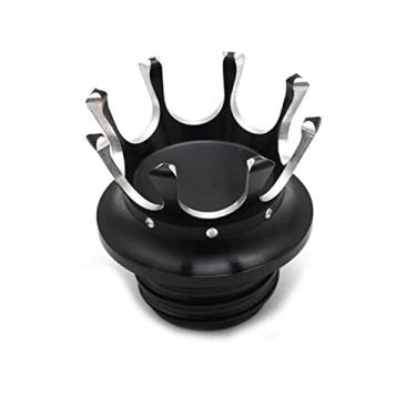 Imagem de Tampa de combustível para motocicleta tampa de gás estilo coroa rei tampa de tanque de combustível para Sportster 883 1200 Road King Dyna FLST 1996-18 Softail (MULTI)