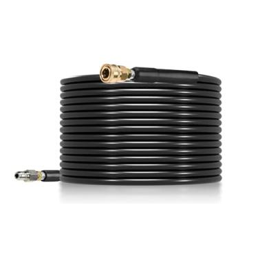 Imagem de Mangueira de lavadora de pressão de 7,6 m, mangueira de lavadora elétrica com conexão rápida de 3/8 polegadas, mangueira de extensão de lavadora de pressão sem dobras, mangueira de substituição para