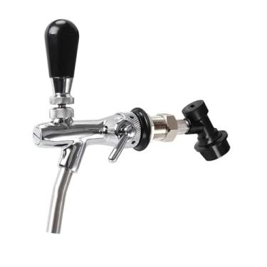 Imagem de Fabricação caseira de cerveja Beer Faucet & Adjustable Tap Beer Shank Chrome Tap Plating With Ball Lock Disconnect Draft Dispenser For HomeBrew Cornelius Keg Acessórios para vinho(Adjust tap kit)