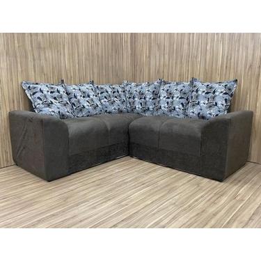 Imagem de Sofá Canto Marrom com Floral 603/33 Belo - Alpoim