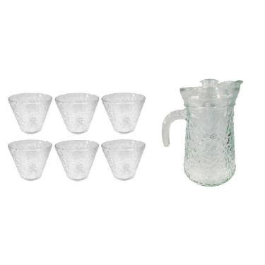 Imagem de Conjunto de Jarra 1L com 4 Copos de Vidro N244504-6 - Quanhe