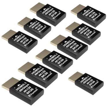 Imagem de Plugue fictício HDMI 2.1 4K 120Hz – Emulador de tela virtual de alta resolução para PC, fones de ouvido VR e mineração de criptomoedas | Suporta 8K @30Hz, adaptador de exibição fantasma sem cabeça-10P