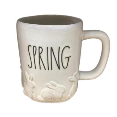 Imagem de Caneca de café Rae Dunn Spring Easter Bunnies, base circulante