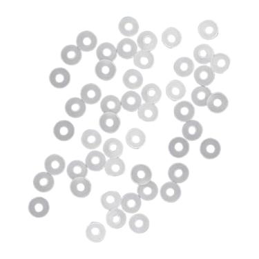 Imagem de Vaveren 50x Badminton Racket ilhós Juntas universais Protetores de arames Substituição Guardas de fio Reparar ilhós internos anéis de colapso interno, Claro