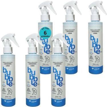 Imagem de Banho a seco bubble dry spray 200ml para cães kit com 6 - Ucb