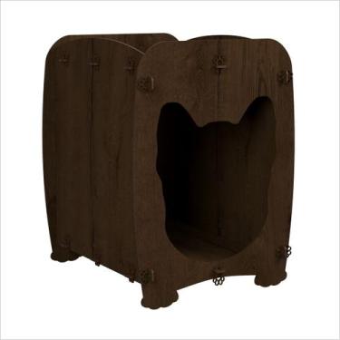 Imagem de Mesa De Cabeceira Casinha Pet Dog 55x43 MDF Malbec Ofertamo