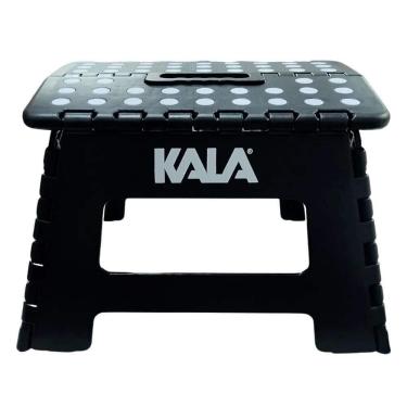 Imagem de Banqueta Plástica Multiuso Dobrável 220mm até 150kg Preta KALA