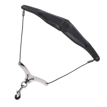 Imagem de Alça de Ombro Saxofone, Alça de Pescoço de Saxofone Acolchoada de Couro Ajustável Com Ajustador de Metal para Soprano, Tenor, Sax Alto, Clarinete de Baixo