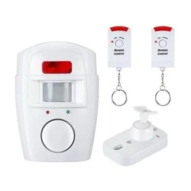 Imagem de Kit de Alarme Sem Fio Com Sensor de Presença Sirene e Controle Remoto Casa Comércio Escritório Fácil Instalação