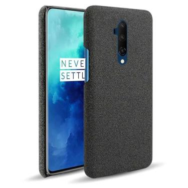 Imagem de Capa para Oneplus 7 Pro,Capa desenhada em lona,Case Protetora Ultrafina com Empunhadura Macia,Design em Tecido Antichoque e Antiarranhões-Black