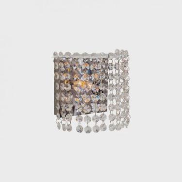 Imagem de Arandela Cristal Redondo 160x80x120mm 1 Luz G9 (Não Inclusa) Milano GPMI161201ARRV2 Bronzearte