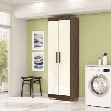 Imagem de Armário Multiuso Line Imbuia Champanhe Vila Rica