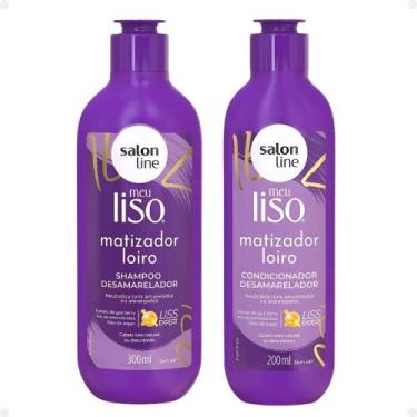 Imagem de Kit Salon Line Meu Liso Matizador Loiro: Shampoo 300ml e Condicionador
