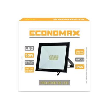 Imagem de Refletor Led 50W Economax Branca, Bivolt