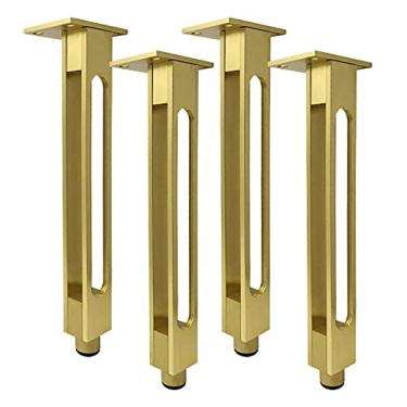 Imagem de LUOFDCLDDD Pernas para móveis, pés de armário pernas para móveis de metal móveis de alumínio pés peças de mesa, para cadeira de sofá treinamento de assador de assistência de casa de banho, com